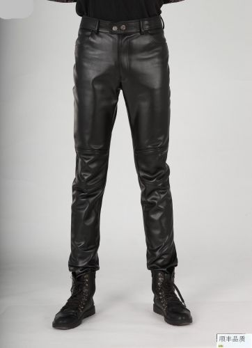 Pantalon cuir homme pantalons fuselés pour jeunesse automne - Ref 1480672