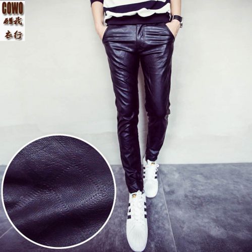 Pantalon cuir homme serré pour jeunesse automne - Ref 1480704