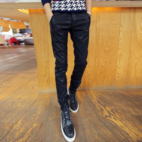 Pantalon cuir homme serré pour jeunesse hiver - Ref 1480709