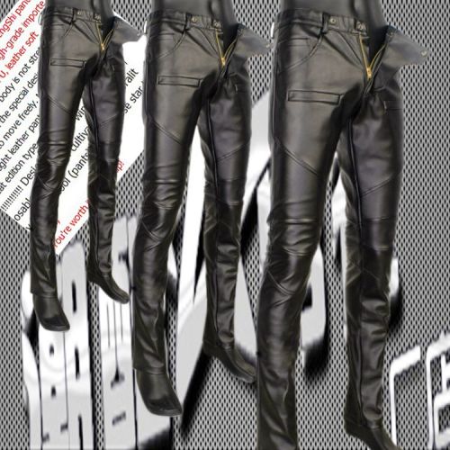 Pantalon cuir homme serré pour jeunesse hiver - Ref 1480818