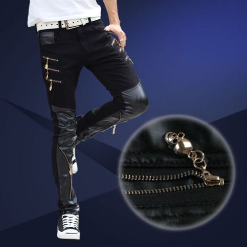 Pantalon cuir homme serré pour adolescent été - Ref 1480854