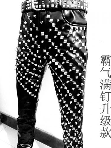 Pantalon cuir homme serré pour adolescent automne - Ref 1480882