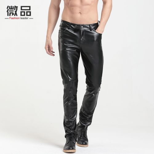 Pantalon cuir homme droit pour adolescent PU - Ref 1480933
