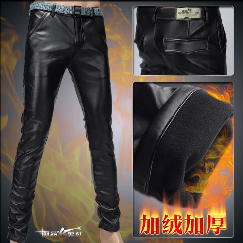 Pantalon cuir homme serré pour jeunesse hiver - Ref 1480979