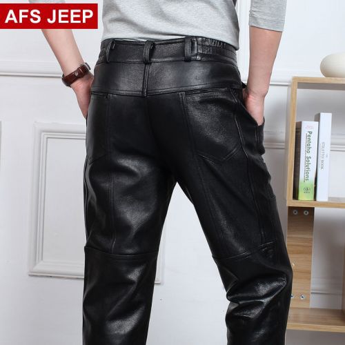 Pantalon cuir homme pour jeunesse AFS JEEP Peau de mouton automne - Ref 1481005