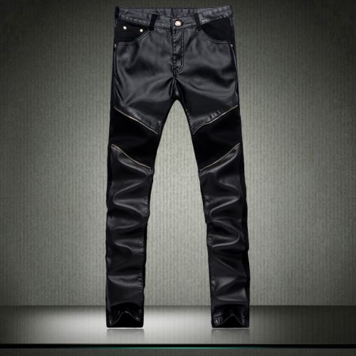 Pantalon cuir homme serré pour jeunesse printemps - Ref 1481010