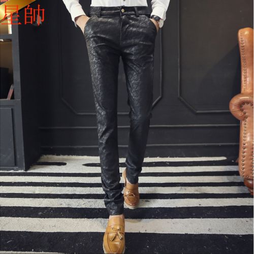 Pantalon cuir homme pantalons fuselés pour jeunesse PU hiver - Ref 1481024