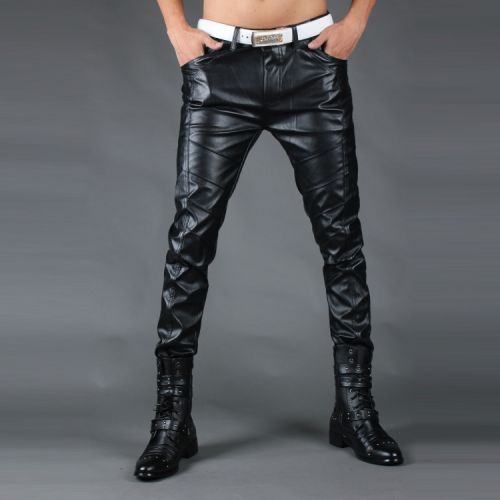 Pantalon cuir homme serré pour jeunesse hiver - Ref 1481169