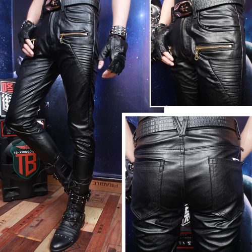 Pantalon cuir homme droit pour adolescent automne - Ref 1481203