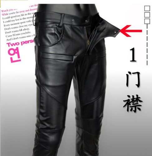 Pantalon cuir homme serré pour jeunesse automne - Ref 1481280