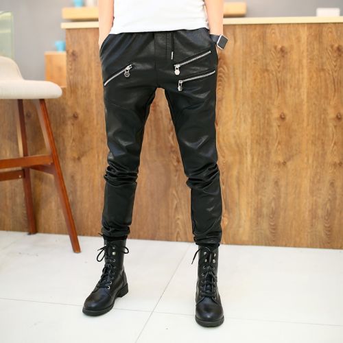 Pantalon cuir homme pantalons fuselés pour jeunesse hiver - Ref 1481292