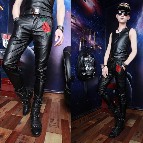 Pantalon cuir homme serré pour adolescent automne - Ref 1481293