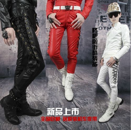 Pantalon cuir homme droit pour jeunesse PU automne - Ref 1481431