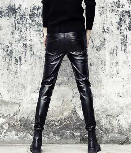 Pantalon cuir homme serré pour jeunesse PU automne - Ref 1481454