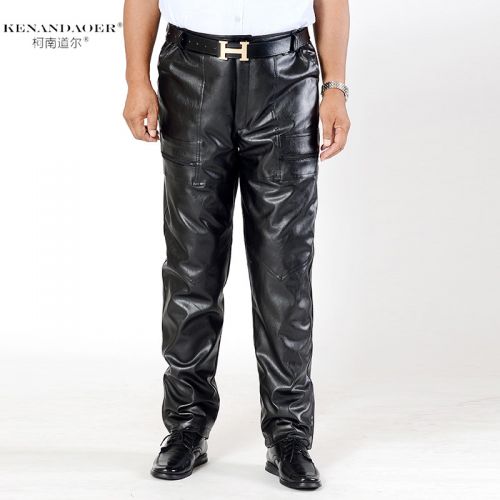 Pantalon cuir homme droit pour personne âgée PU hiver - Ref 1481504