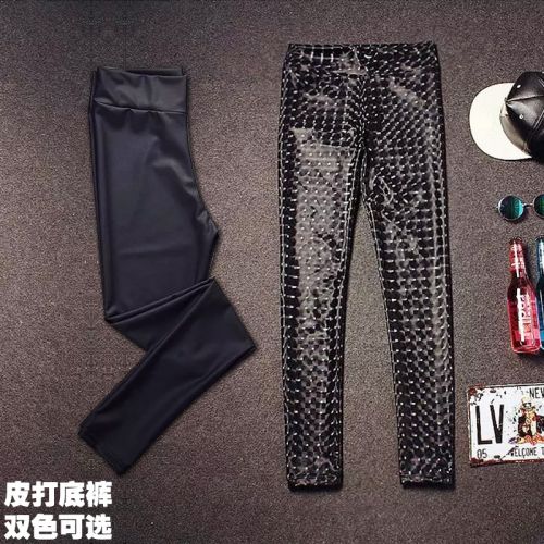 Pantalon cuir homme serré pour adolescent automne - Ref 1481514