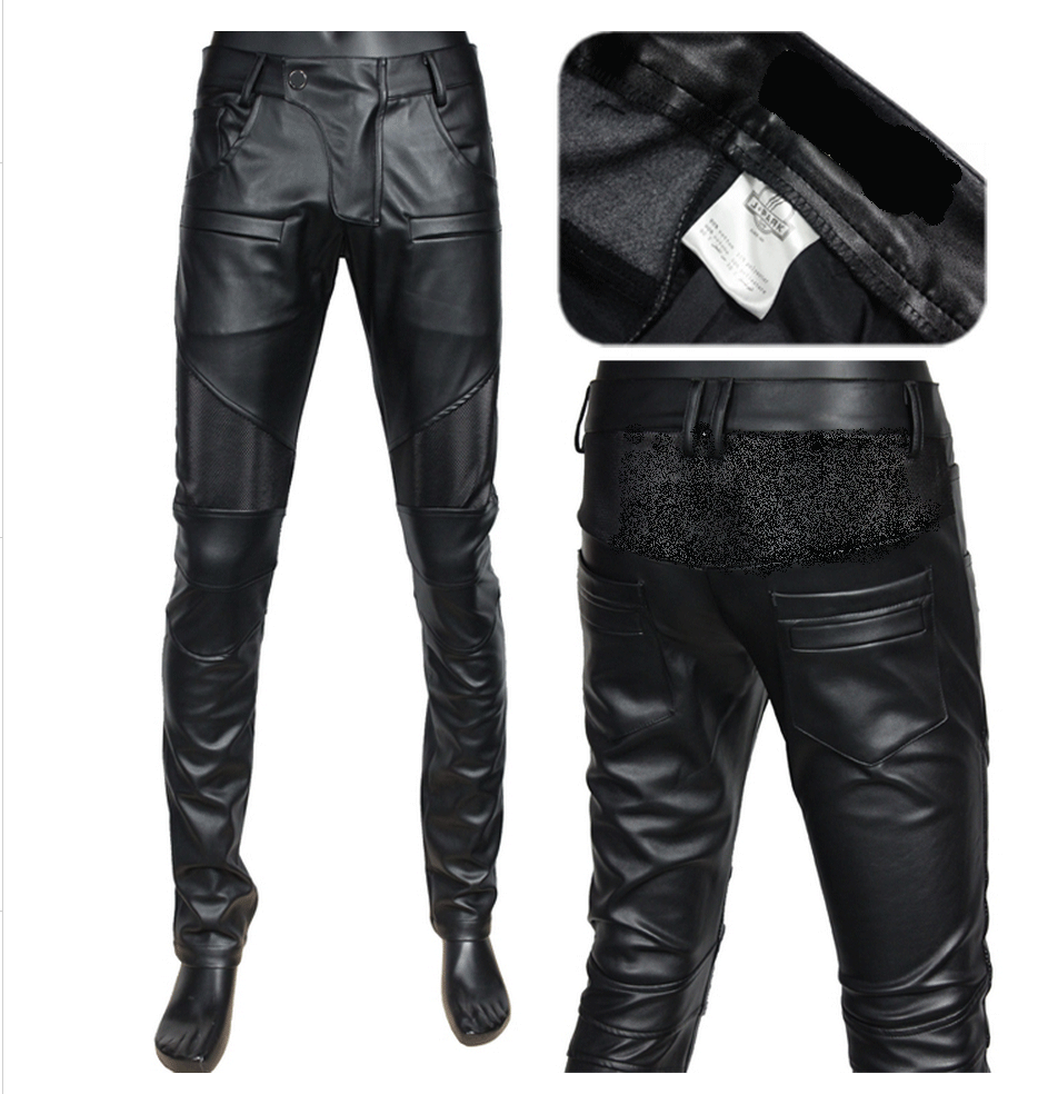 Pantalon cuir homme pantalons fuselés pour adolescent automne - Ref 1481519