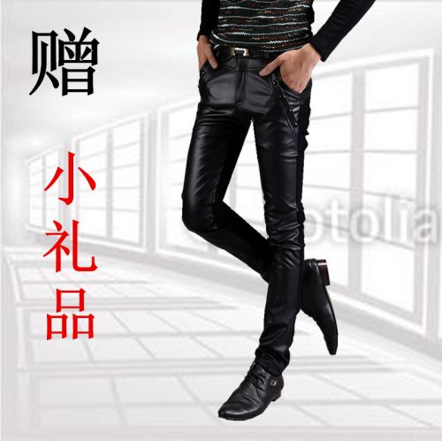 Pantalon cuir homme serré pour jeunesse hiver - Ref 1481561