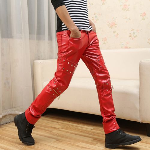 Pantalon cuir homme serré pour adolescent hiver - Ref 1481645