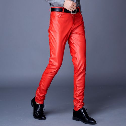 Pantalon cuir homme serré pour adolescent hiver - Ref 1481654