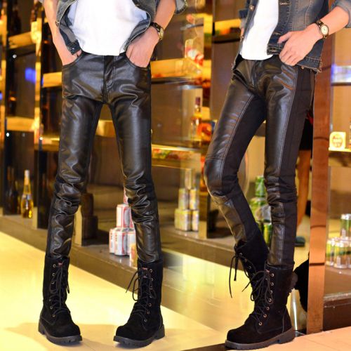 Pantalon cuir homme serré pour adolescent hiver - Ref 1481675