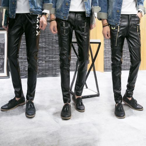 Pantalon cuir homme serré pour adolescent hiver - Ref 1481678