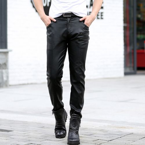 Pantalon cuir homme serré pour adolescent PU automne - Ref 1481695