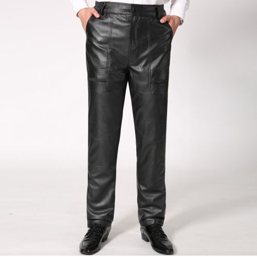 Pantalon cuir homme droit pour personne âgée PU hiver - Ref 1481710