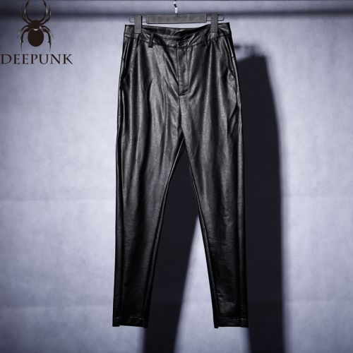 Pantalon cuir homme serré pour jeunesse automne - Ref 1481729