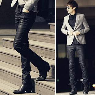 Pantalon cuir homme droit pour jeunesse automne - Ref 1481735