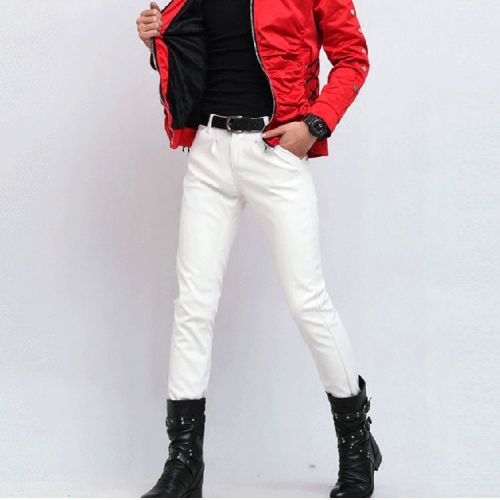 Pantalon cuir homme serré pour adolescent automne - Ref 1481763