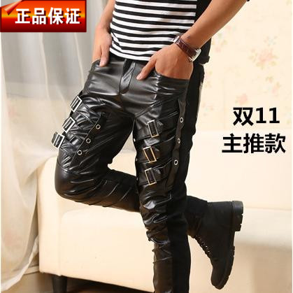 Pantalon cuir homme serré pour adolescent automne - Ref 1481796