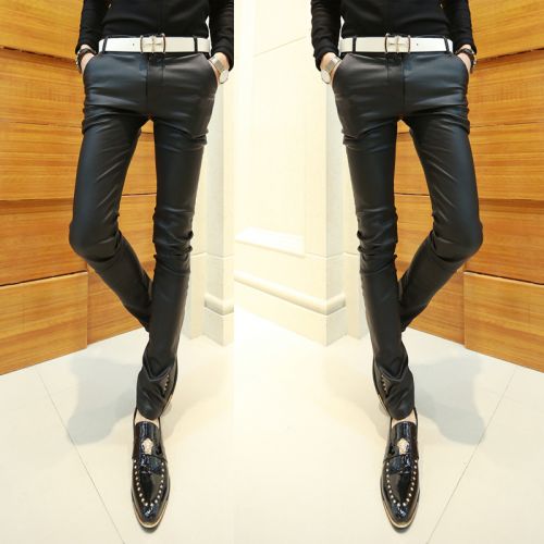 Pantalon cuir homme serré pour jeunesse été - Ref 1481801