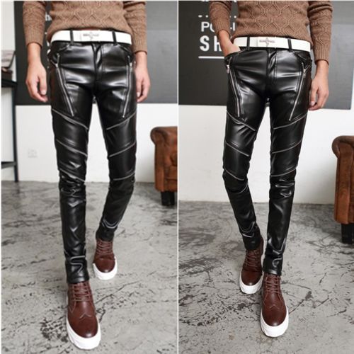 Pantalon cuir homme serré pour adolescent hiver - Ref 1481806