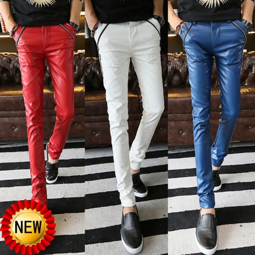 Pantalon cuir homme pantalons fuselés - Ref 1481854