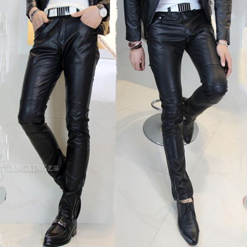 Pantalon cuir homme serré pour adolescent hiver - Ref 1481863