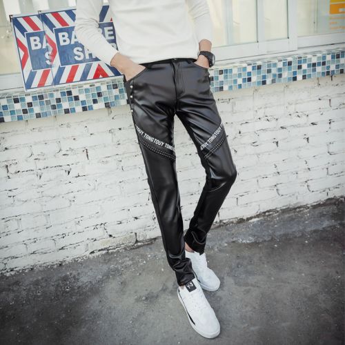 Pantalon cuir homme serré pour adolescent hiver - Ref 1481866