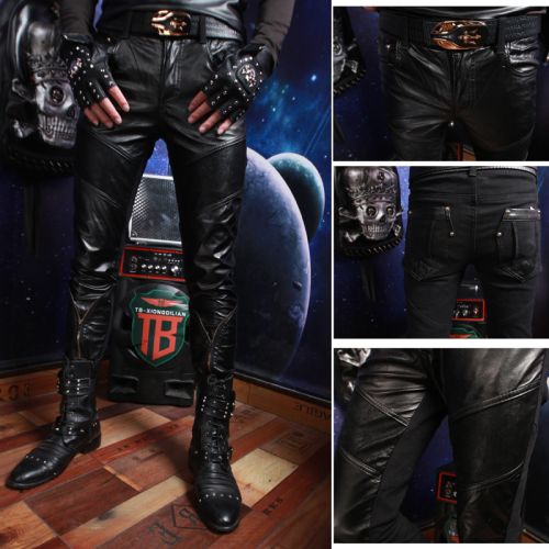 Pantalon cuir homme serré pour adolescent automne - Ref 1481878