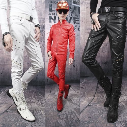 Pantalon cuir homme droit pour jeunesse automne - Ref 1481922