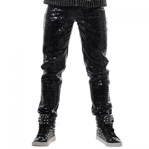 Pantalon cuir homme serré pour adolescent automne - Ref 1481924