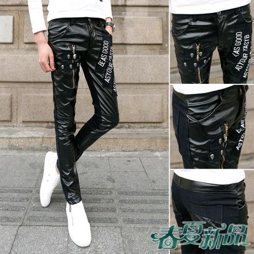 Pantalon cuir homme serré pour jeunesse été - Ref 1481929