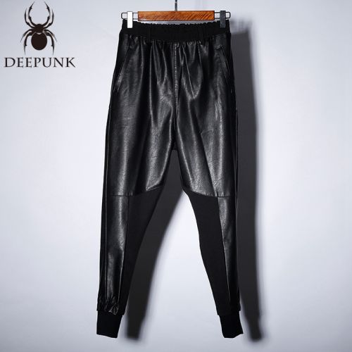 Pantalon cuir homme pantalons fuselés pour jeunesse PU automne - Ref 1481934