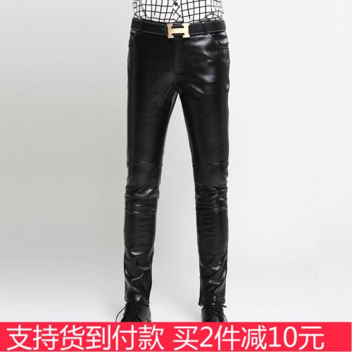 Pantalon cuir homme serré pour jeunesse automne - Ref 1481978