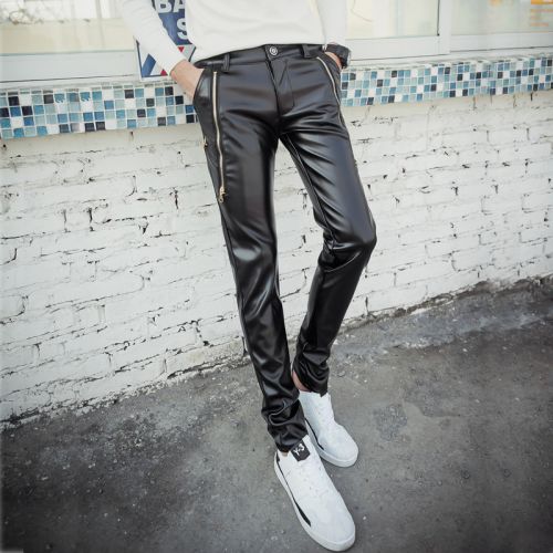 Pantalon cuir homme serré pour jeunesse hiver - Ref 1481990