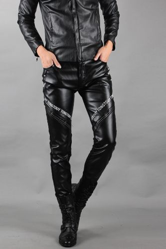 Pantalon cuir homme serré pour adolescent hiver - Ref 1482030