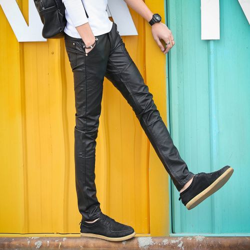 Pantalon cuir homme serré pour jeunesse - Ref 1482059