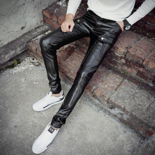 Pantalon cuir homme serré pour adolescent hiver - Ref 1482064