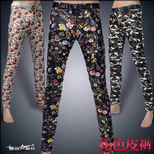 Pantalon cuir homme serré pour jeunesse automne - Ref 1482166