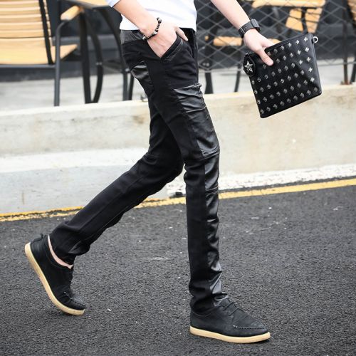 Pantalon cuir homme serré pour jeunesse - Ref 1482280