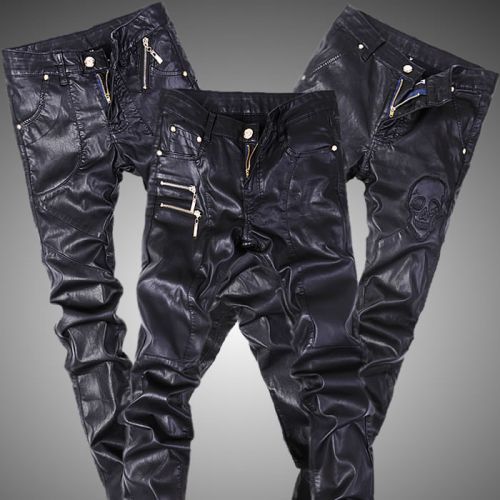 Pantalon cuir homme serré pour jeunesse hiver - Ref 1482289